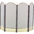 thumbnail image 1 of Dagan 2083-9F 4 Fold Arched Screen, Black & Polished Brass, 1 of 1