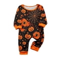 thumbnail image 2 of Mfakffe Halloween Spider Pumpkin Family Pajamas Long Sleeve Matching Loungewear Sets Soft 2-Piece Home Sleep Outfits for Daily Wear, 2 of 5