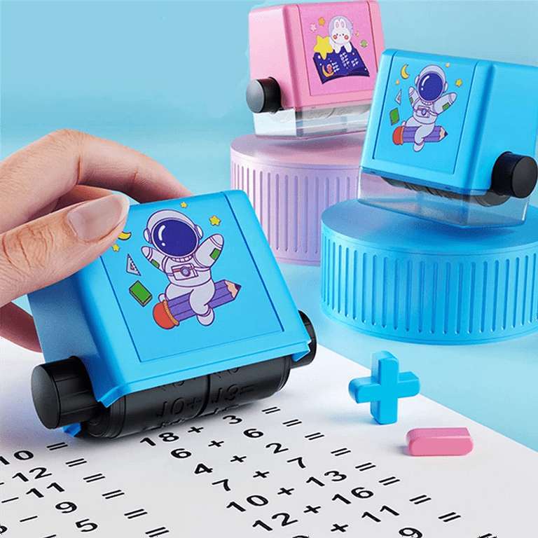 4PCS Smart Math Roller Stamps,Teaching Stamps for Kids,Math Practice S –  PROARTS AND MORE