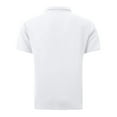 thumbnail image 4 of Huresd Mens Polo Shirts Short Sleeve Regular Fit Fashion Designed Shirt White L, 4 of 5