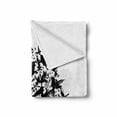 thumbnail image 2 of Hummingbird Soft Flannel Fleece Blanket, Monochromatic Simple Drawing of Thin Beak Birds Nesting Flying on Tree, Cozy Plush for Indoor and Outdoor Use, 50" x 70", White Charcoal Grey, by Ambesonne, 2 of 6