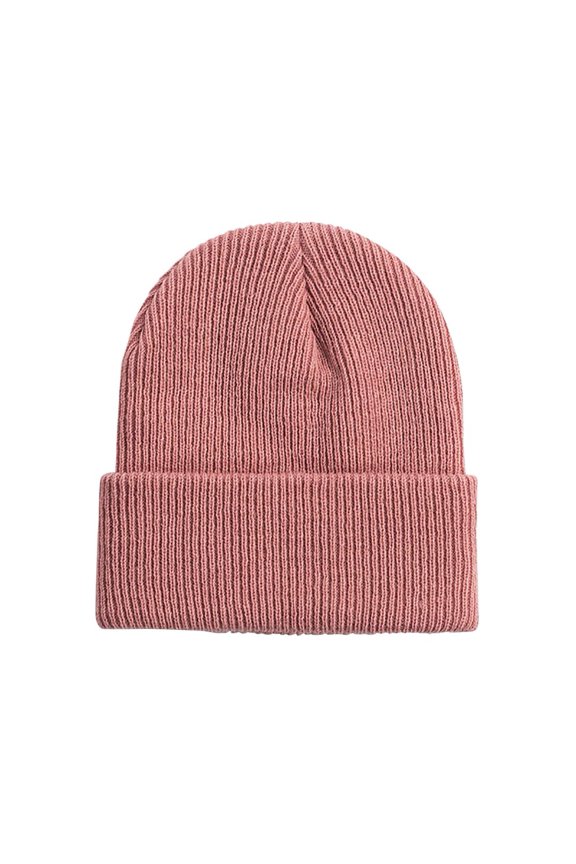 Ski Beanie Hats for Men Soft Warm Winter Knitted Hats Pink One Size