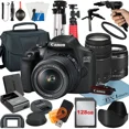 thumbnail image 1 of Canon EOS 2000D / Rebel T7 DSLR Camera Bundle with 18-55mm + 75-300mm Lens + 128GB Card + Case + Tripod + ZeeTech Accessory, 1 of 8