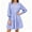 Light blue, variant on Casual V Neck Loose Womens Ruffle Tiered Long Sleeve Tunic Dress