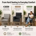 thumbnail image 6 of DTTRA High Back Patio Chair Cushion Set with 2 Arm Pillows, 48 x 24 x 4 in, Black, 6 of 7