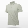 thumbnail image 4 of ohmzyzo Polo Shirts for Men Short Sleeve Quick Dry Tees Lapel Button Down Blouse Tops Casual Outdoor Golf Shirts Moisture-Wicking Tees Beige 5XL, 4 of 8