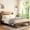 Brown-Wood Platform, variant on Vanress King Bed Frame, Metal Platform Bed Frame with Storage LED Light Headboard and 2 USB, Noise Free, No Box Spring Needed, Dark Brown