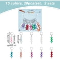 thumbnail image 2 of 40 Pcs Pearl Bead Stitch Markers Plastic Dangle Charms Alloy Crochet Stitch Marker Charms Removable Leverback Hoop Stitch Marker for Knitting Weaving Sewing Jewelry Making Golden, 2 of 6