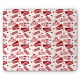 thumbnail image 1 of Dessert Mouse Pad, Creamy Slices of Cake with Cherries and Blackberries on Plain Background, Rectangle Non-Slip Rubber Mousepad, White and Multicolor, by Ambesonne, 1 of 2