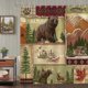 thumbnail image 2 of Cortina de ducha rústica con diseño de oso, estilo cabaña, bosque, lago, alce, granja, cortina de baño de tela de poliéster de 72 x 72 pulgadas, impermeable, con 12 ganchos, 2 of 4