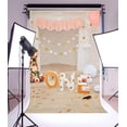 thumbnail image 2 of ABPHOTO Polyester 5x7ft Cake Smash Backdrop Girl 1st Birthday Backdrops for photography First Birthday Party Decorations Photo Background Studio Props, 2 of 4