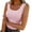 pink, variant on Women's Tank Tops, Summer Square Neck Ribbed Basic Top Fitted Sleeveless Shirt For Women, S-2XL