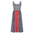 thumbnail image 3 of Alkepwun Long Dresses for Women Boho Vintage Floral Sleeveless Crew Neck Elastic Waistband Pockets Tank Midi Dress Casual Loose Tiered A Line Beach Sundress, 3 of 3