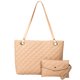 thumbnail image 1 of Conjunto De Dos Piezas Con Cartera Y Bolso Tote Bolso bandolera para mujer Casual 2 en 1 Conjunto de bolso Moda para mujer Tote (Beige) Ehuebsd Para Estrenar, 1 of 3