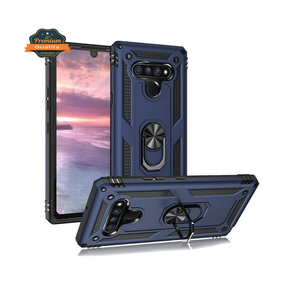 Case for Motorola Moto G Stylus (2021) Cases with Magnetic Ring Holder Stand Kickstand Hybrid Rugged Heavy Duty Hard Cover for Moto G Stylus (2021) by Xcell - Blue