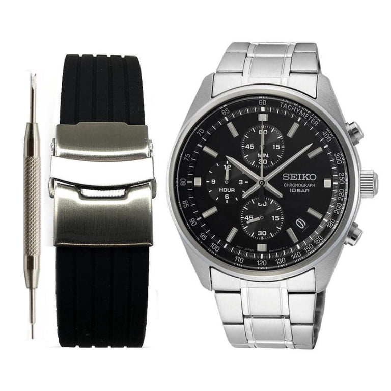Seiko Men's SSB379 Chronograph Quartz Watch, Stainless Steel, 100m