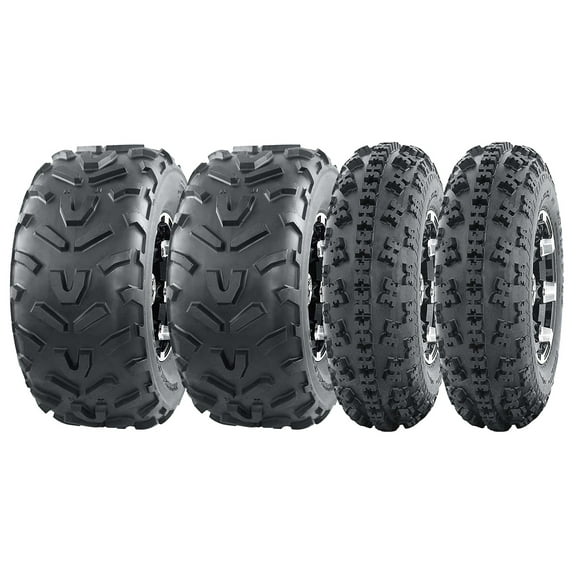 WANDA Full set ATV tires 23x7-10 & 22x11-10 95-09 Polaris Scrambler 400L 500