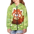 thumbnail image 3 of chaqlin Red Panda Hoodies for Girls 8-10 Cute Full-Zip Hoodie Jacket Winter Long Sleeve Hooded Sweatshirt Kangaroo Pocket Full Zip Kids Sweater Top, 3 of 7