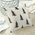thumbnail image 4 of Christmas Pillow Covers 18x18 Inch Set of 2 White Black Christmas Tree Decor Throw Pillows Winter Xmas Holiday Outdoor Cushion Cases for Couch Bed Decorations, 4 of 6
