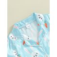 thumbnail image 6 of Bslissey Little Boys Easter Pajamas Set Cute Bunny Carrot Print Short Sleeve Button Shirt + Elastic Shorts 2Pcs Loungewear Toddler Kids Soft Sleepwear 12 Months-6 Years, 6 of 9