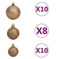 thumbnail image 6 of vidaXL Artificial Hinged Christmas Tree 300 LEDs & Ball Set 70.9", 6 of 7