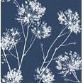 thumbnail image 3 of NextWall One O'Clocks Botanical Peel and Stick Wallpaper (Denim Blue), 3 of 7