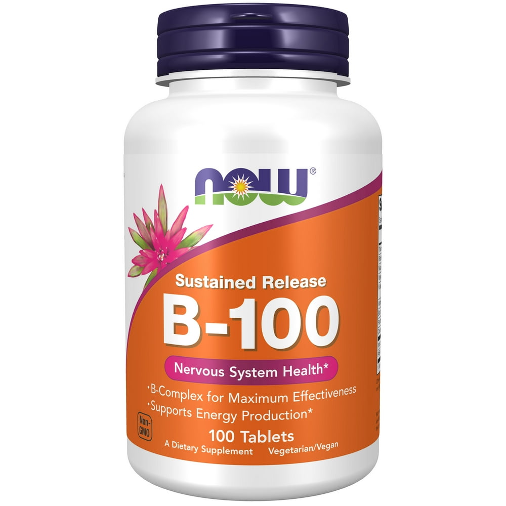 NOW Supplements, Vitamin B100, Sustained Release, Energy Production