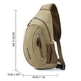 thumbnail image 4 of Men Sling Bag Canvas Casual Multipurpose Chest Bag Sling Backpack for Cycling, 4 of 5