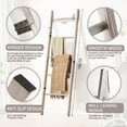 thumbnail image 4 of Blanket Ladder for Living Room, 5-Tier Wooden Ladder Shelf, Rustic Decorative Blanket Rack for Blankets, Quilts, Farmhouse Decor Ladder Shelf for Bedroom Bathroom Home Christmas Decor, White, 4 of 16