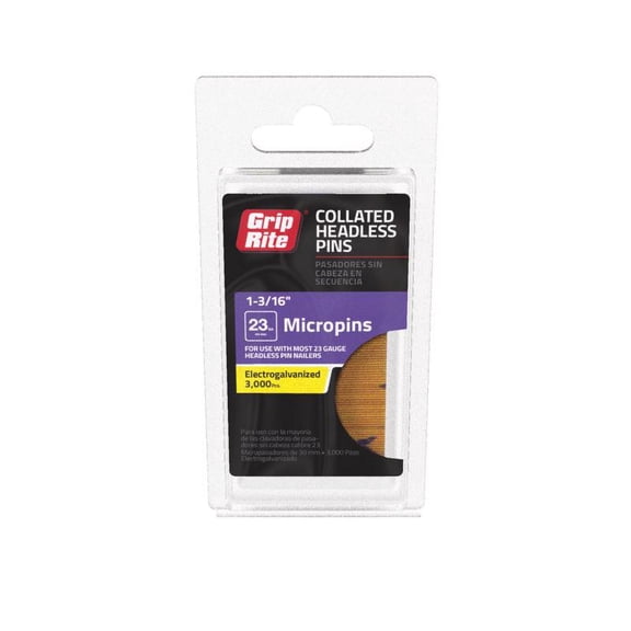 Grip-Rite 2019720 1.18 in. 23 gal Straight Strip Micro Pins - Pack of 3000 - Case of 5
