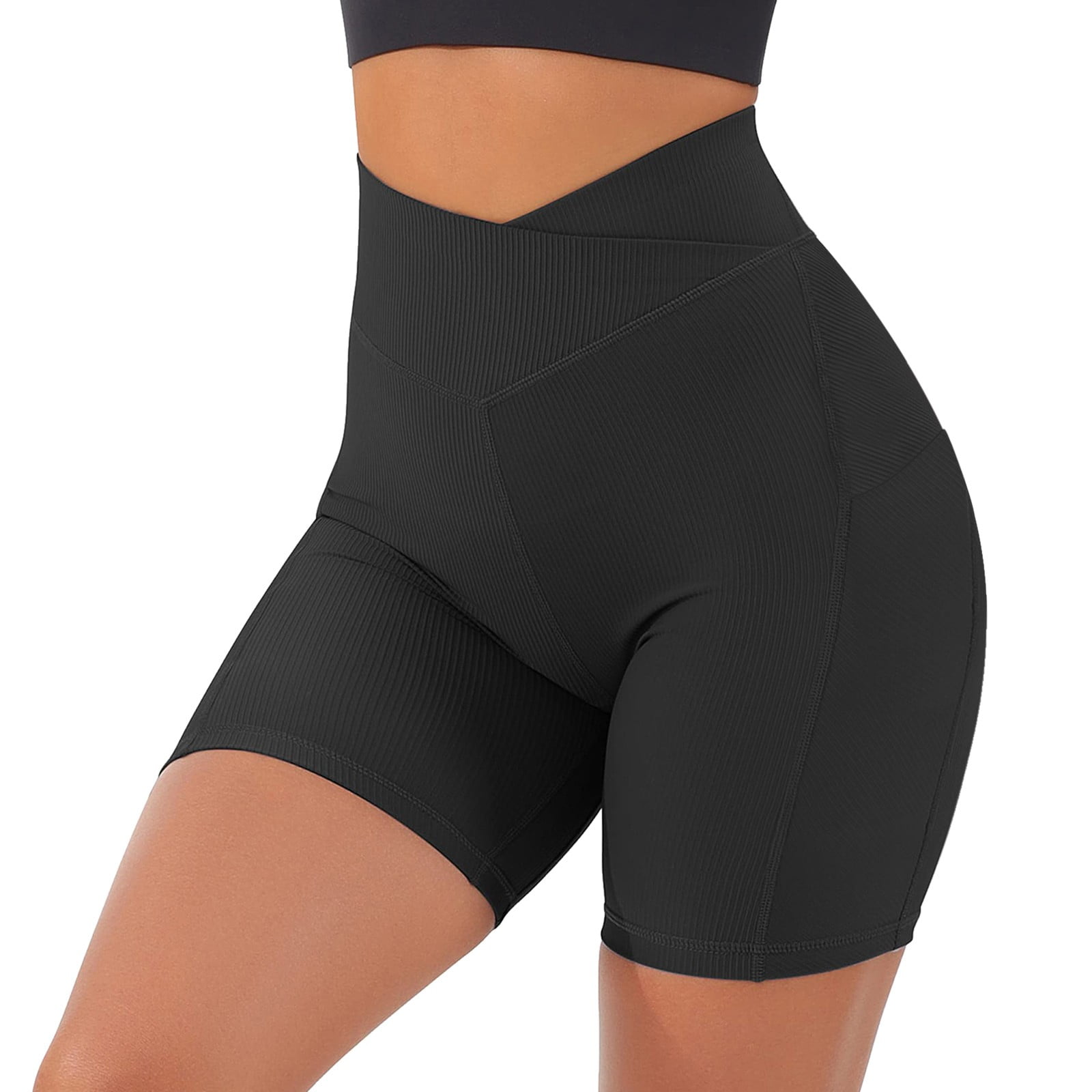 adviicd Petite Short Pants For Women Plus Size Yoga Pants For Women  Womenâ€™s High Waist Booty Yoga Shorts Gym Workout Spandex Dance Hot Pants  Lifting Rave Bottoms Black S 