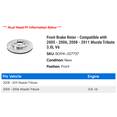 thumbnail image 2 of Front Brake Rotor - Compatible with 2005 - 2006, 2008 - 2011 Mazda Tribute 3.0L V6 2009 2010, 2 of 2