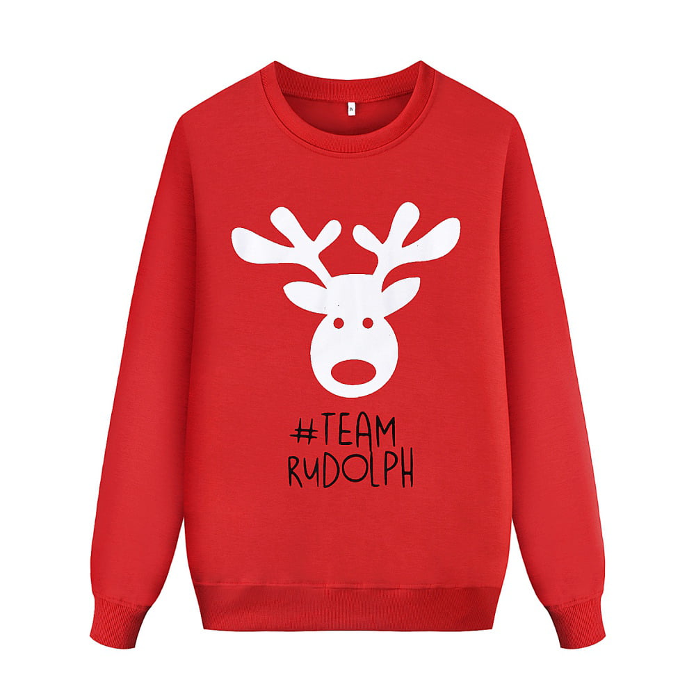 Womens T Shirt & Child Baby Reindeer & Reindeer Matching Mother Kid's Gift Set 