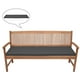 thumbnail image 4 of Cojín de banco de 2 plazas para muebles de jardín, cojín de tela impermeable para exteriores Gris oscuro, 4 of 8