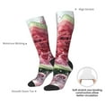 thumbnail image 4 of Gaeub Watermelon Splash Realism Art Printed Design Socks Stretchy High Tube Socks for Men Women Teens , Softball Soccer Socks for Hiking, Sport, 4 of 6