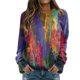 thumbnail image 1 of Gibobby Sudaderas para mujer Mujeres Casual Tie Dye Impresión Sudadera Top Manga Larga Sudadera Casual Pullover Top (Morado, XL), 1 of 5