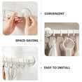 thumbnail image 6 of Strong Suction Cup Flat Corner Can Be Installed Kitchen Bathroom Storage Multi-hook Hanging Rack Short Style (5 Hooks) Front Door Plastic Hangers Coffee Mugs Adhesive Towel Wall Punch Free, 6 of 6