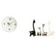 thumbnail image 1 of Reloj de pared,Reloj de pared decorativo,moderno y elegante.,Reloj de pared redondo silencioso y sin tictac,regalo,Estatua de alce y ciervo,Estatua de jirafa de cerámica,adorno moderno para, 1 of 8