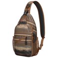 thumbnail image 1 of Symmetrical Pattern Sling Backpack for Hiking, Retro Bohemian Crossbody Bag Lightweight for Daily Use, 1 of 6