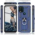 thumbnail image 3 of Compatible for Moto G Stylus 5G 2021 Case with HD Screen Protector,  Military-Grade Protective Phone Case with Magnetic Kickstand Ring for Motorola Moto G Stylus 5G Blue, 3 of 13