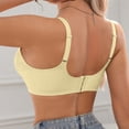 thumbnail image 7 of DGMIOCS Smoothing Wireless Bras for Women Comfort Seamless Bra Full Coverage Push Up Bra Yellow L, 7 of 7