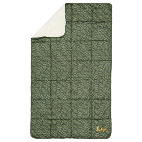Slumberjack Western Woods Insulated Indoor / Outdoor Throw Blanket, Green, Size 75" L x 44" W