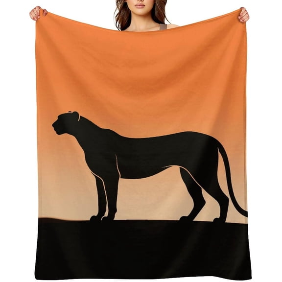 Flannel Throw Blanket 60"x80" - Ultra Soft Plush Blankets for Couch, Bed, Camping - Lightweight Cheetah Blanket for Women, Men, Gift, Machine Washable