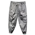 thumbnail image 4 of Pantalones cargo negros para exteriores para hombre, pantalones harén para senderismo, pantalones de verano para hombre, pantalones holgados de diseño estético de lujo de alta calidad, estilo vintage, 4 of 5