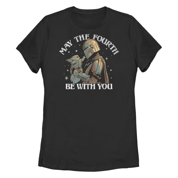 Women's Star Wars: The Mandalorian The Mandalorian and Grogu May the Fourth Be With You Graphic T-Shirt