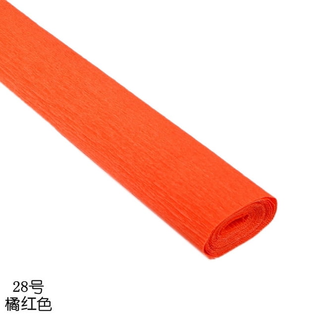 Xiao Hua Rollo de papel crepé italiano premium de gramaje alto, 180 gramos, color mandarina
