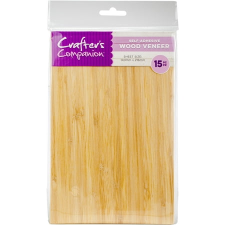 Crafter's Companion Craft Material Pack 15/Pkg-Wood Veneer Sheets-Adhesive