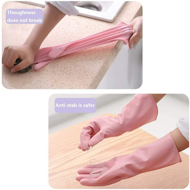 Reusable Household Cleaning Gloves, Dishwashing Gloves Latex Free