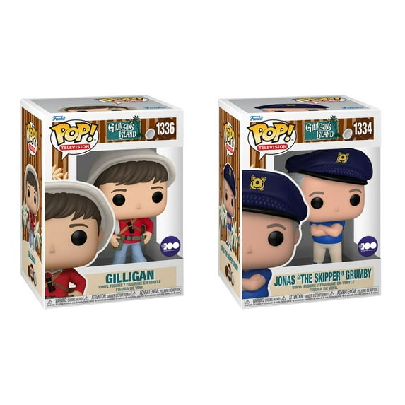 Funko Pop! 2 Pack Gilligan and Jonas ''The Skipper'' Grumby - Gilligan's Island #1334 #1336