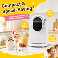 thumbnail image 7 of Xutumm 1.25 QT Compressor Ice Cream Maker, No Pre-Freezing Frozen Dessert Machine with Self-Cleaning, LED Display, Adjustable Hardness, Stainless Steel Bowl, White, 7 of 7